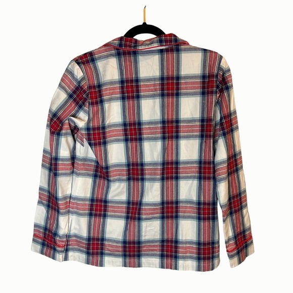 Boden Women Size 6 Button Down Shirt Flannel White Red Plaid 100% Cotton - Picture 2 of 8